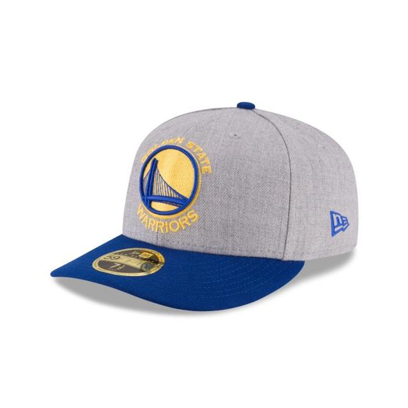 NBA Golden State Warriors Heather Low Profile 59Fifty Fitted (HNT2905) - Grey New Era Caps